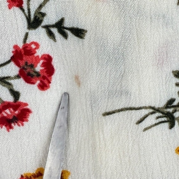 Fratini Boho Floral Top Size XL Peasant Peplum Blouse Western Cottagecore New - Picture 9 of 12